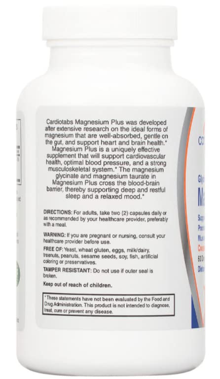 CardioTabs etiqueta con ingredientes y certificaciones, garantía de pureza