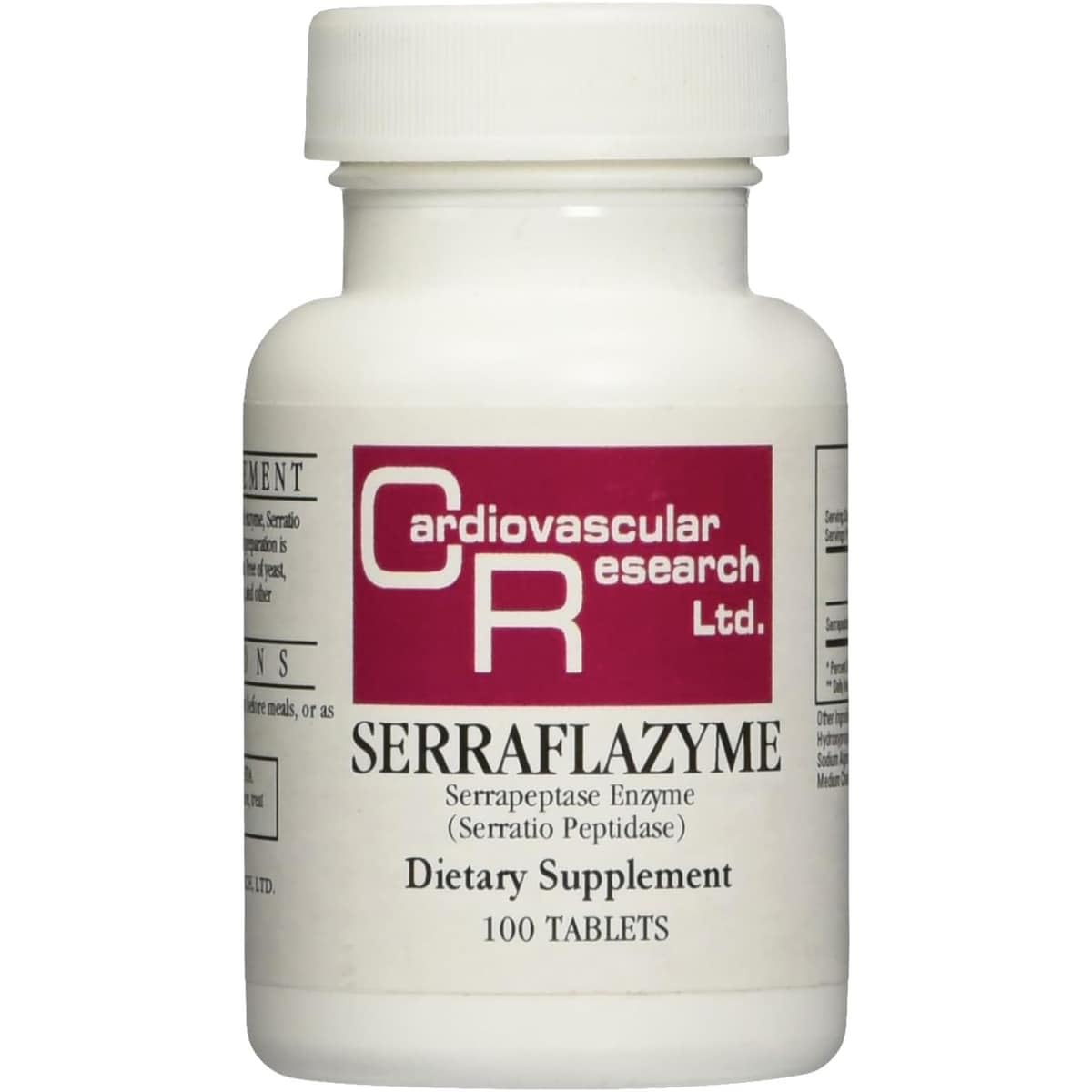 Cardiovascular Research Serraflazyme frente de empaque muestra marca y beneficio de absorción