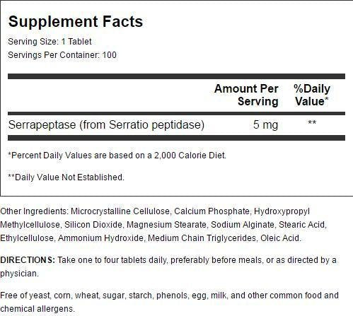 Cardiovascular Research Serraflazyme detalle de tableta recubierta entérica texto legible