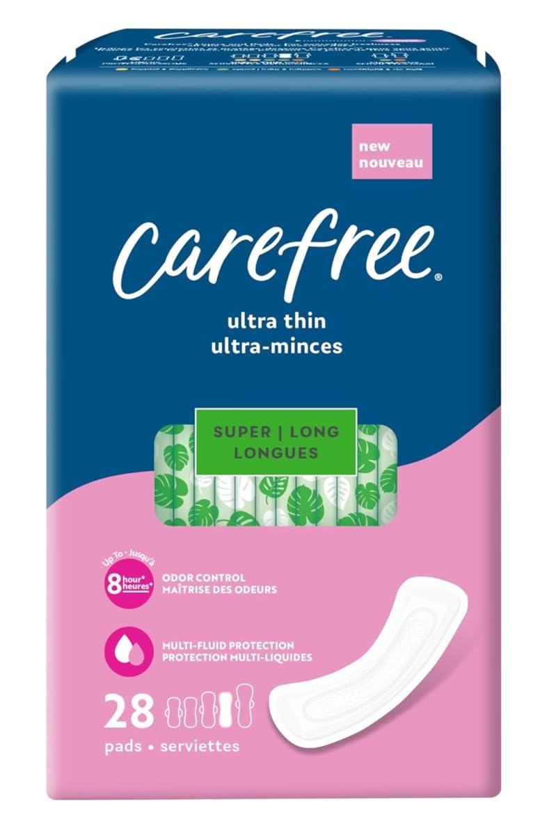 Carefree paquete frontal 84 unidades mostrando diseño y cantidad con comodidad