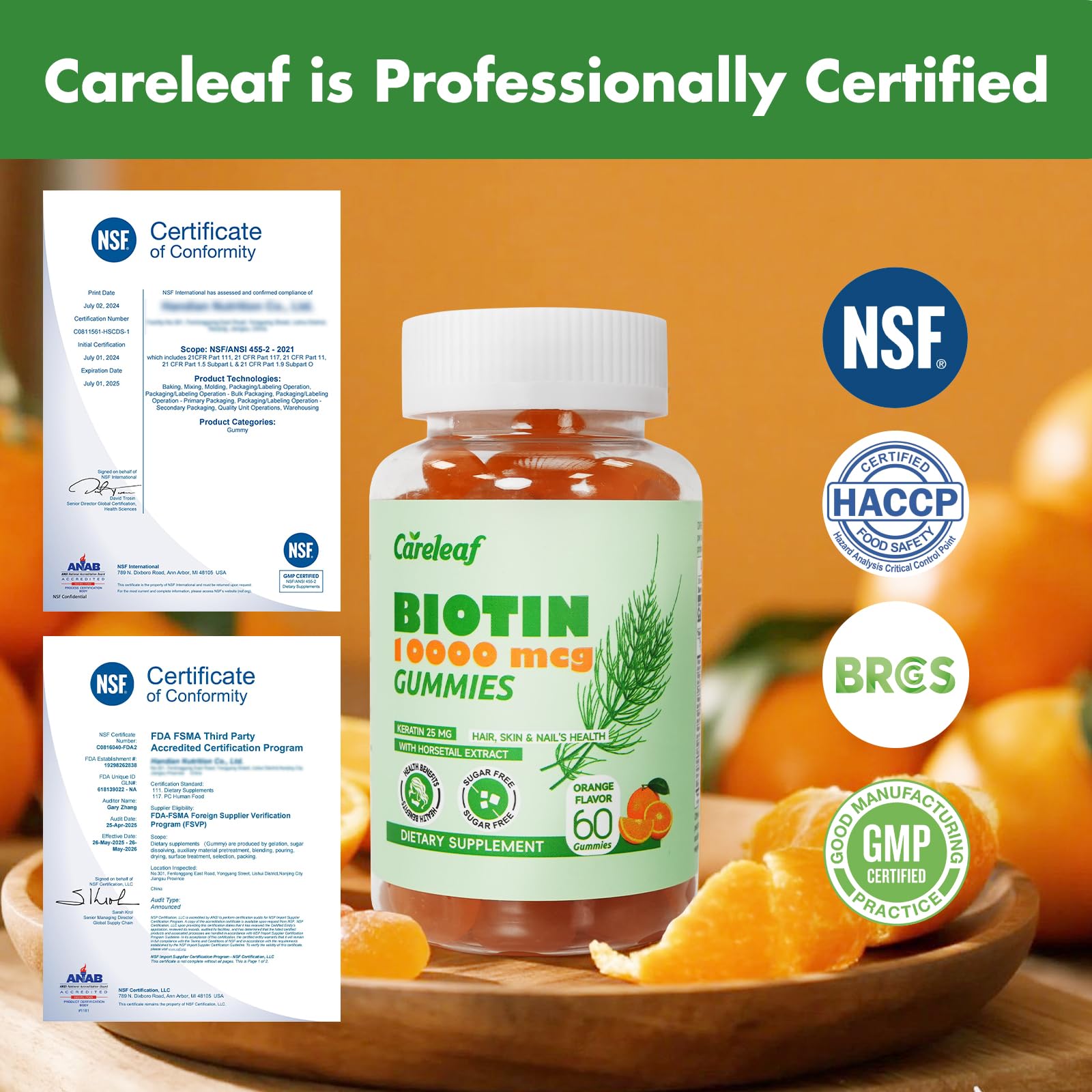 careleaf disposición de ingredientes clave ilustrando beneficios nutricionales