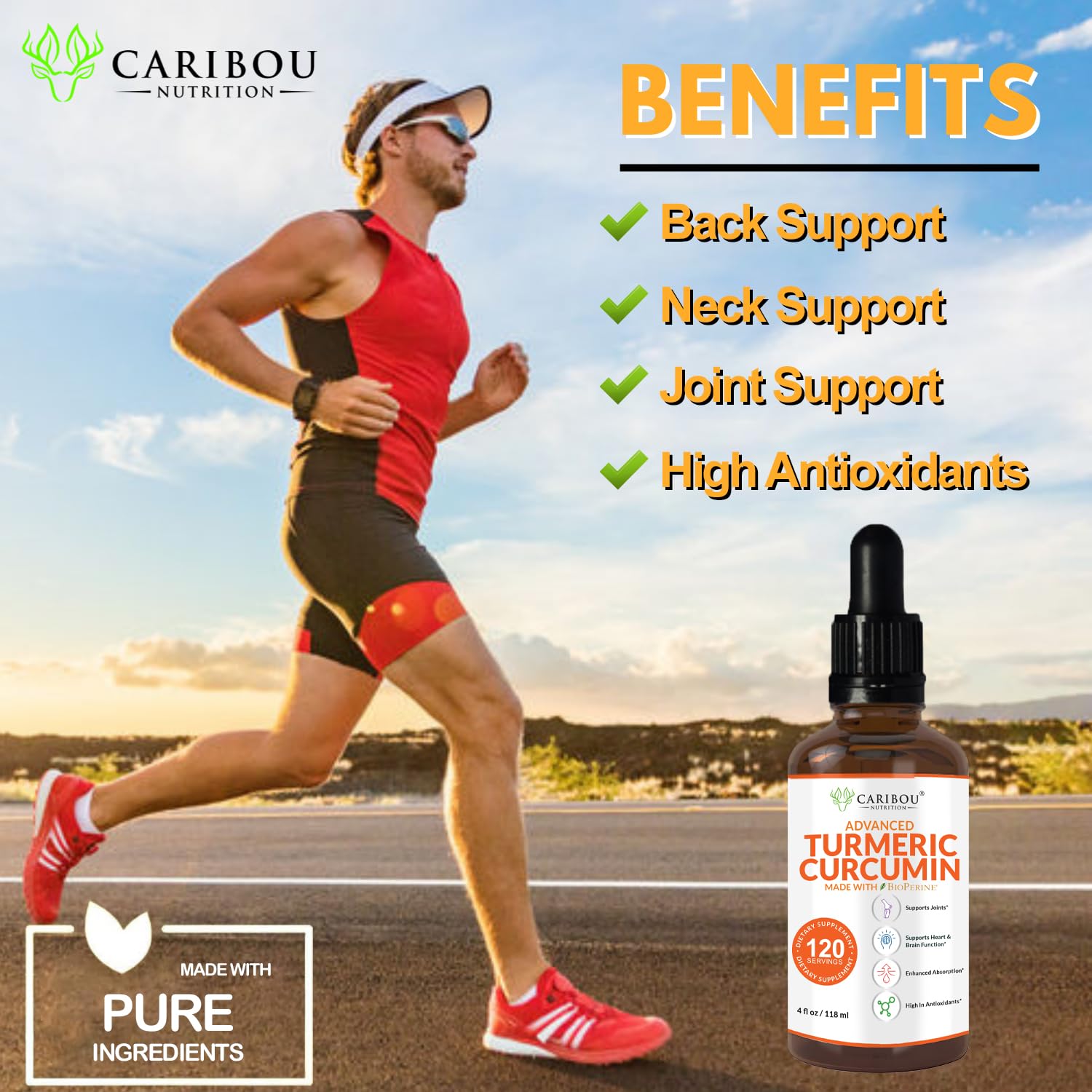 Caribou Nutrition mezclado en batido para integración rápida y cómoda