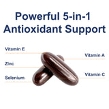 Carlson botella abierta con softgels visibles para visual del contenido práctico