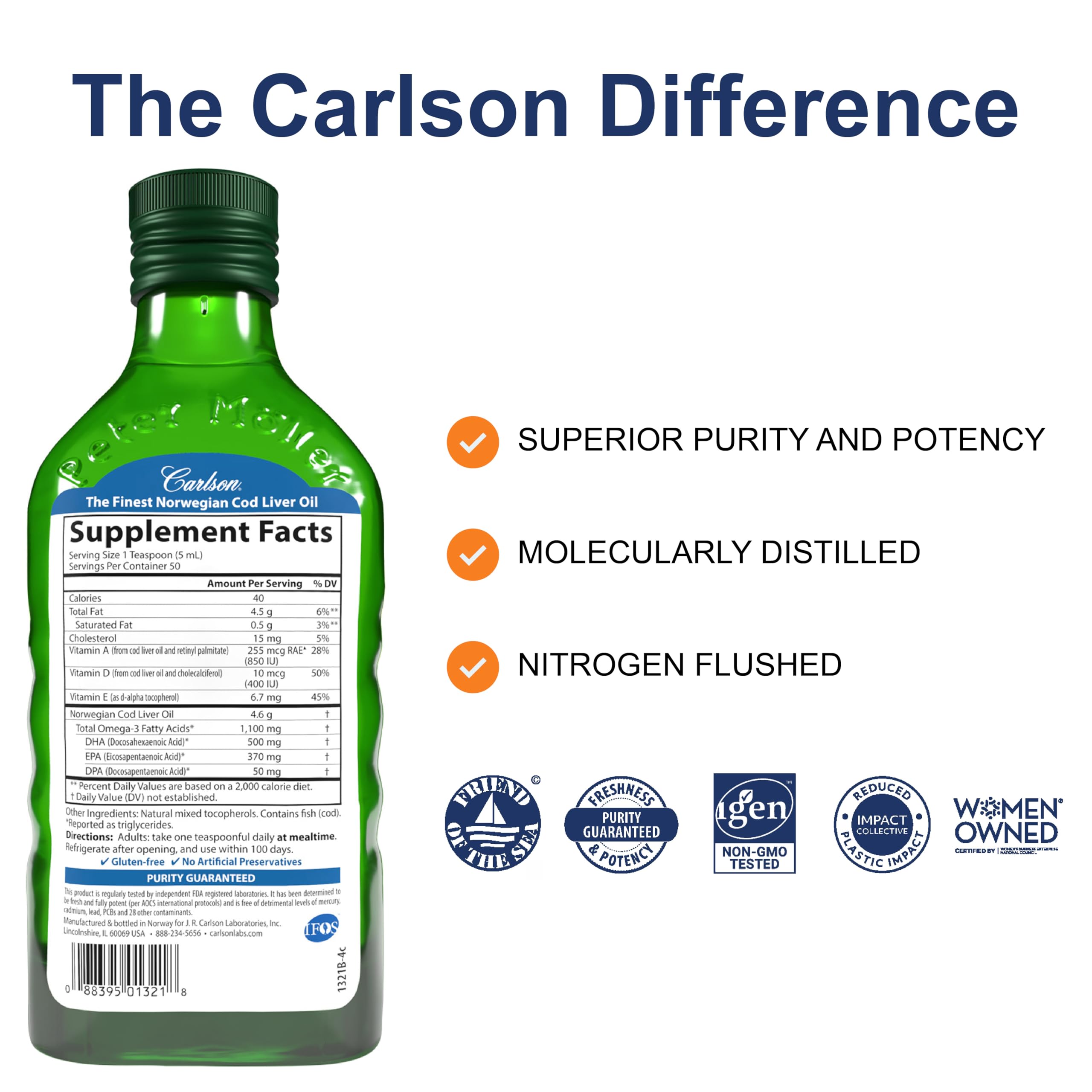 Carlson textura del aceite en superficie, demuestra pureza y claridad
