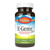 Carlson frasco E-Gems Elite frente mostrando 60 cápsulas, facilidad de uso