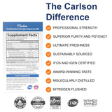 Carlson textura líquida en cucharita para dosificación precisa y sabor agradable