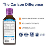 Carlson etiqueta con certificaciones FOS IFOS IGEN enfatizando calidad