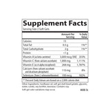 Carlson etiqueta nutricional y lista de ingredientes para transparencia