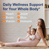 Carlson etiqueta con lista de ingredientes, lectura clara y beneficios