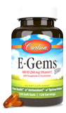 Carlson frasco frontal E-Gems Elite mostrando envase y beneficio claridad