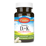 Carlson etiqueta con ingredientes y cantidades visibles para transparencia