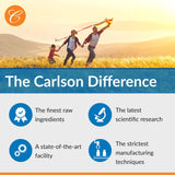 Carlson K Complete etiqueta con información nutricional clara y beneficios para huesos