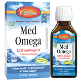 Carlson Med Omega frente del frasco muestra presentación y sabor limón‑lima