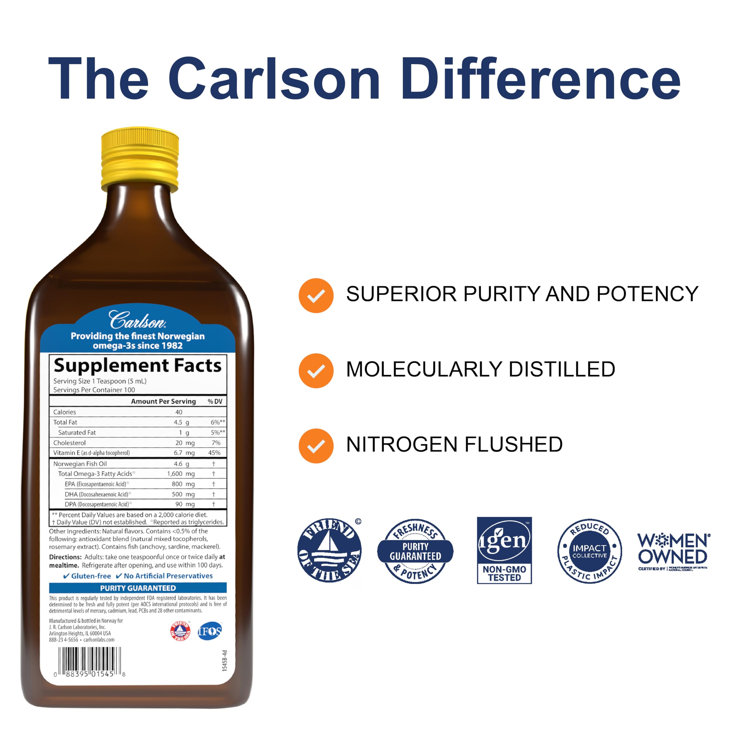 Carlson textura líquida en primer plano, beneficio: pureza y frescura visible