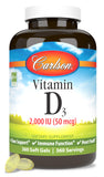 Carlson frasco frente mostrando 360 softgels y beneficios para huesos