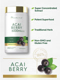 Carlyle polvo de acai en cuenco para apreciar textura y pureza