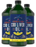 Carlyle aceite de hígado de bacalao frontal botella pack 3, muestra durabilidad