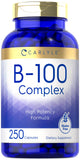 Carlyle frasco B-100 frontal mostrando el envase y beneficio de suministro prolongado