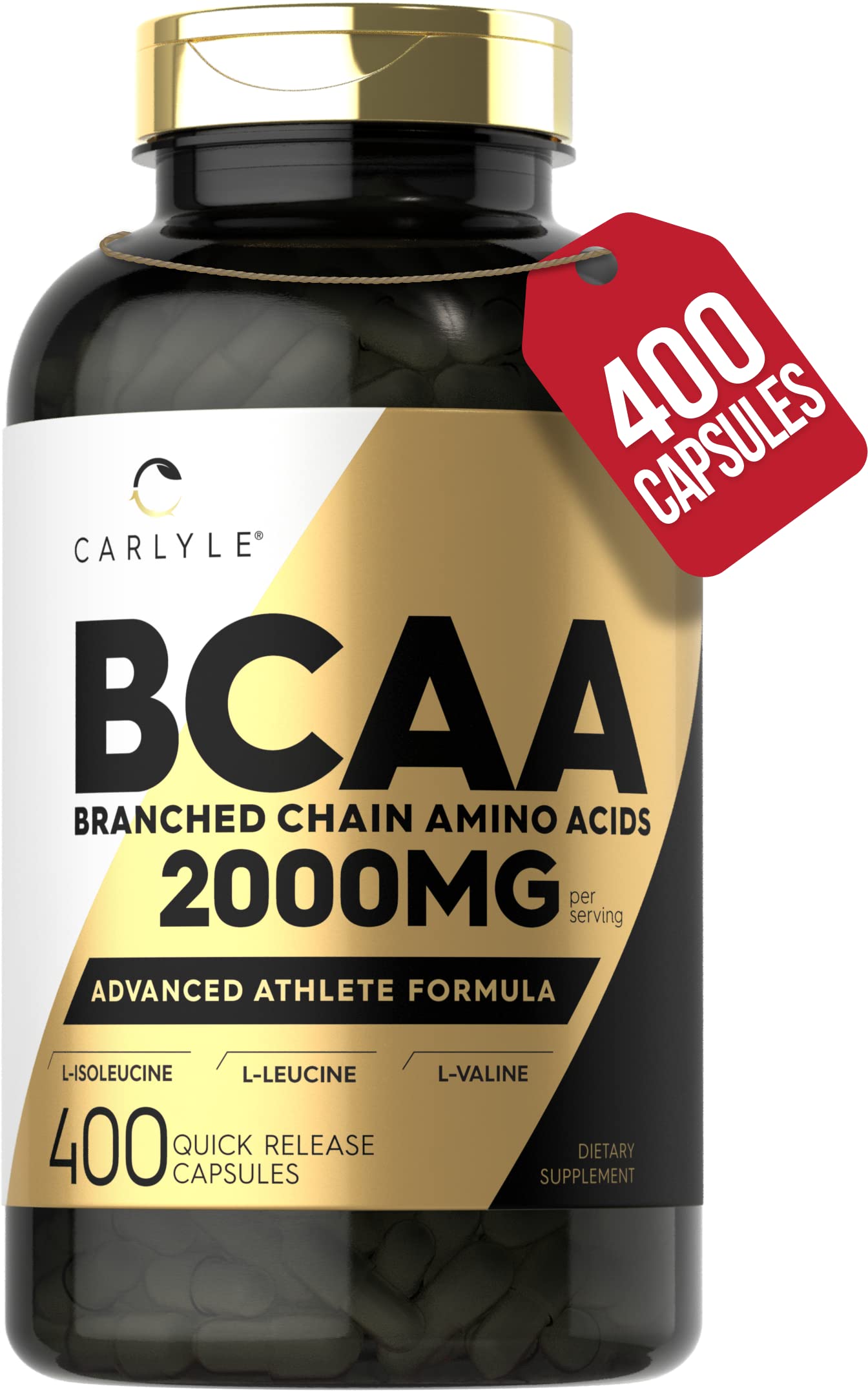 Carlyle envase frontal mostrando 400 cápsulas y beneficios claros