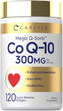 Carlyle vista frontal del envase CoQ10 300mg mostrando diseño y cantidad