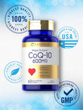 Carlyle CoQ10 detalle de softgel para apreciar la liberación rápida