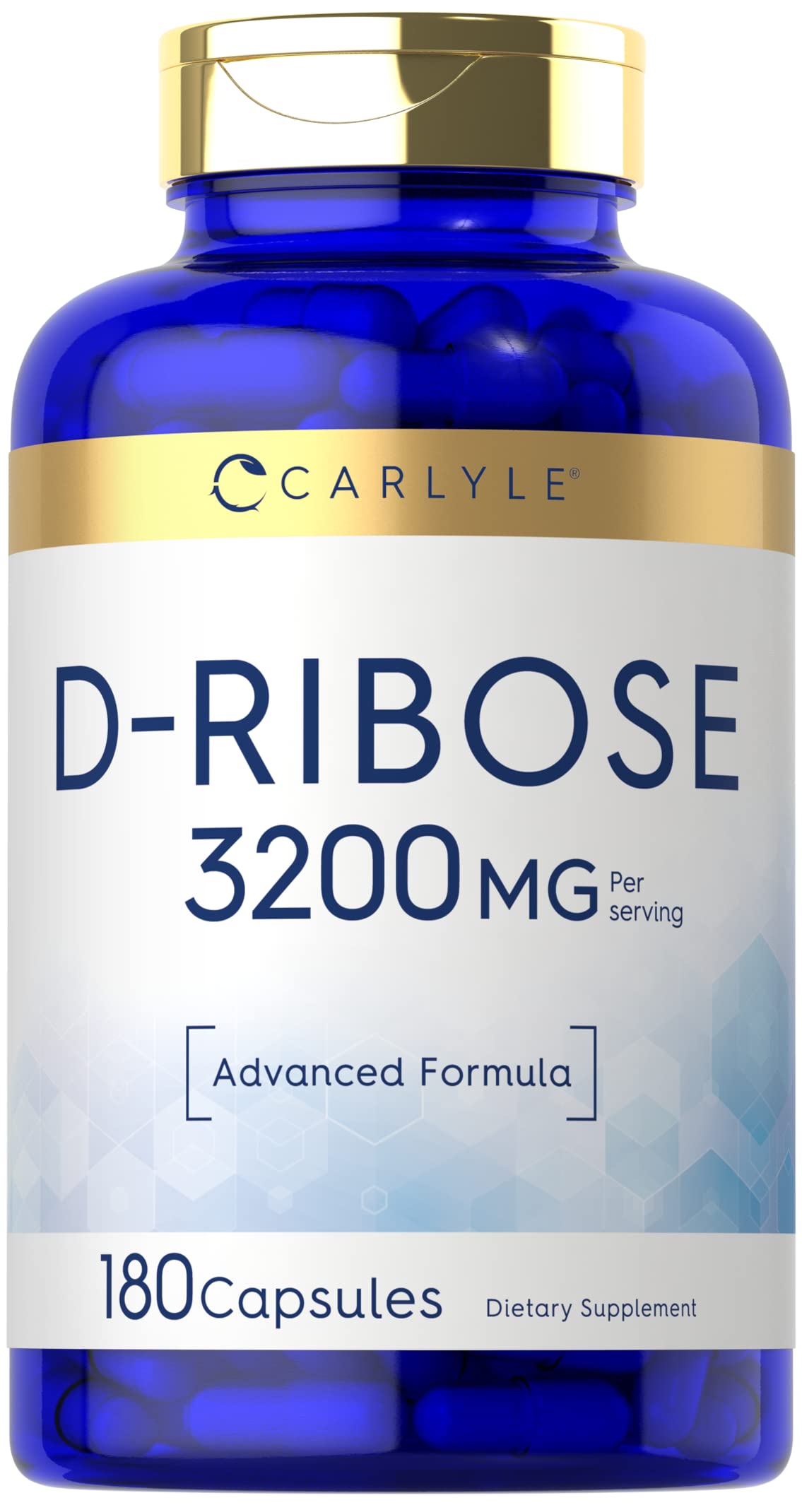 Carlyle envase frontal mostrando 180 cápsulas y beneficio de dosis prolongada