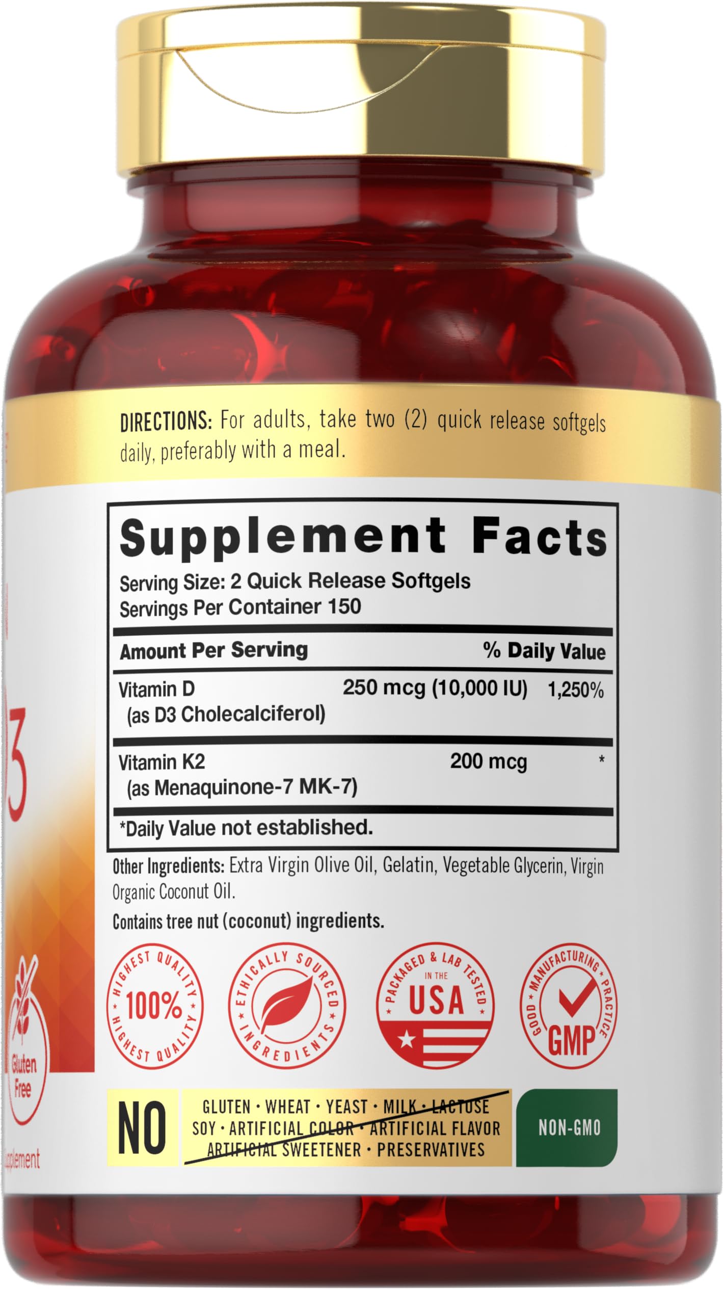 Carlyle etiqueta nutricional legible para verificar dosis y seguridad