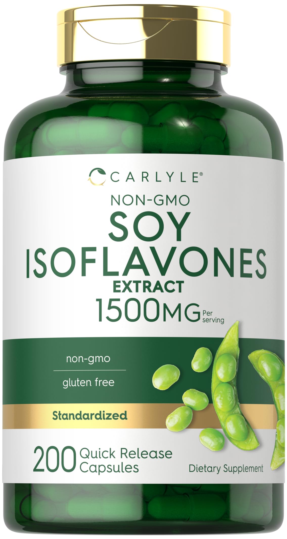 Carlyle frasco frontal mostrando 200 cápsulas y claridad de uso