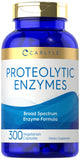 Carlyle bote frontal de Proteolytic Enzymes mostrando diseño y cantidad