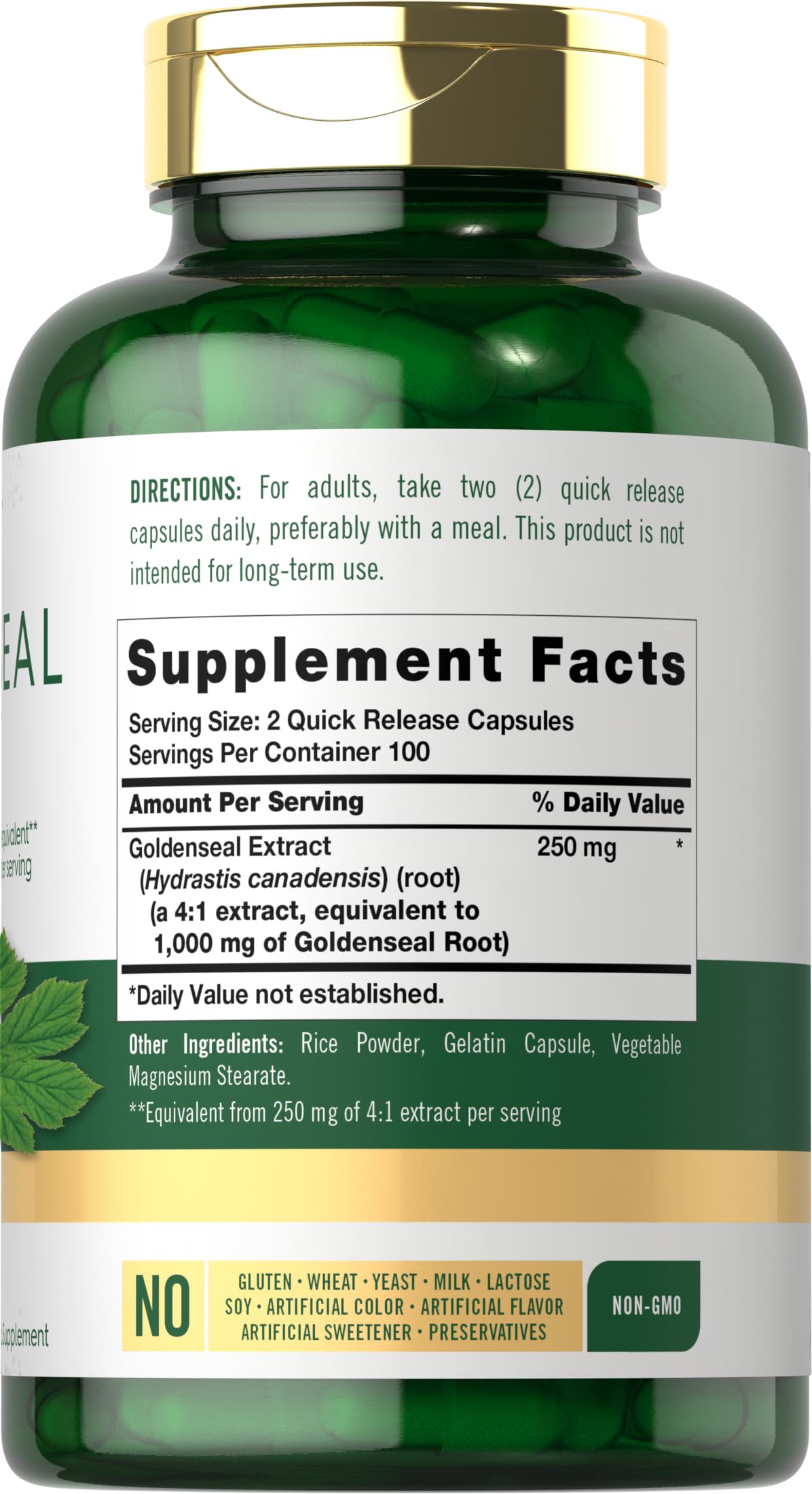 Carlyle etiqueta detallada mostrando ingredientes y beneficios claros