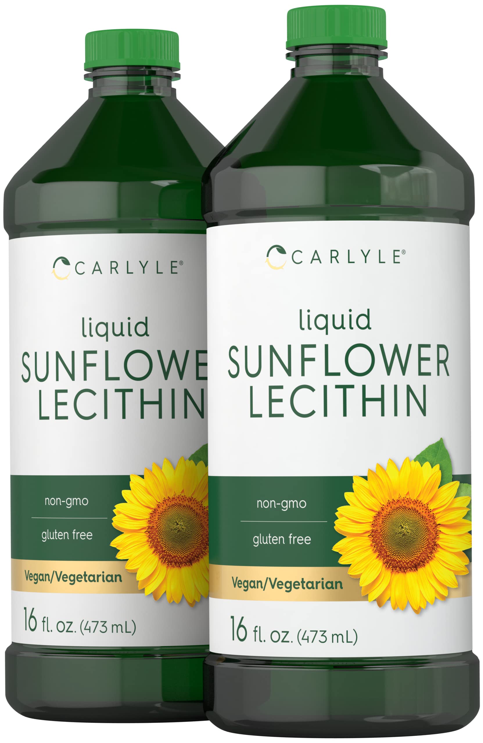 Carlyle lecitina de girasol frente botella clara para uso cotidiano