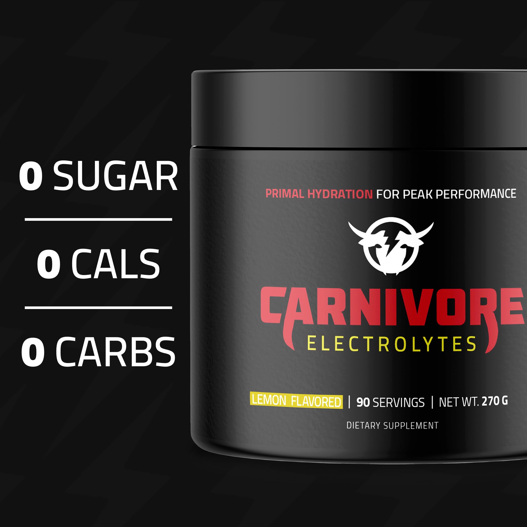 Carnivore Electrolytes polvo cercano que muestra textura fina y disolución rápida