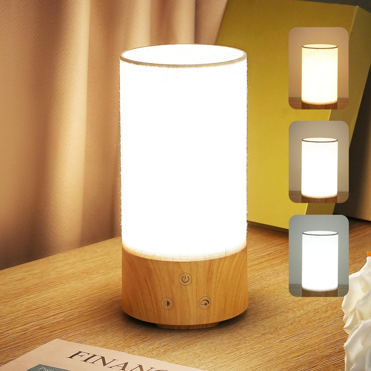 Caromolly vista frontal de la lámpara elegante y compacta, mejora ambiente