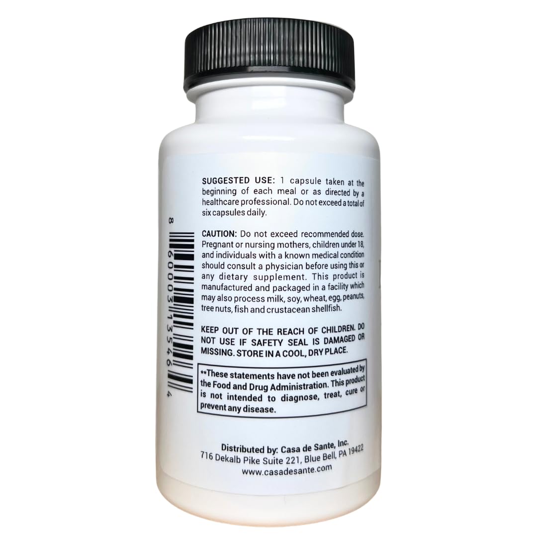 Capsula abierta de Casa de Sante mostrando la fórmula vegana y compacta