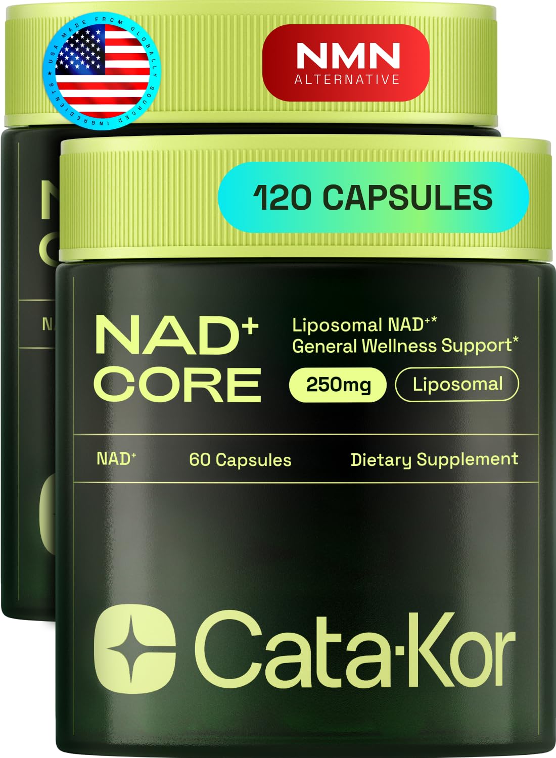 Cata-Kor envase frontal claro que muestra la marca y beneficio de entrega liposomal