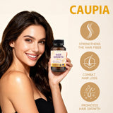 CAUPIA cápsulas en mano para comparar tamaño y facilidad