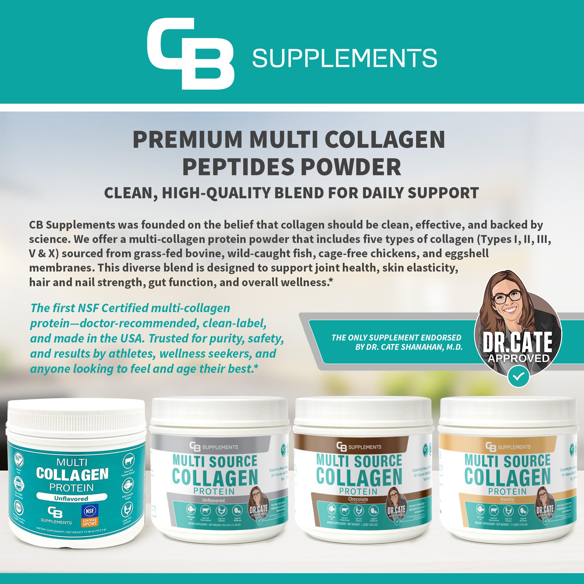 CB Supplements en cocina mostrando uso diario en bebidas y recetas saludables