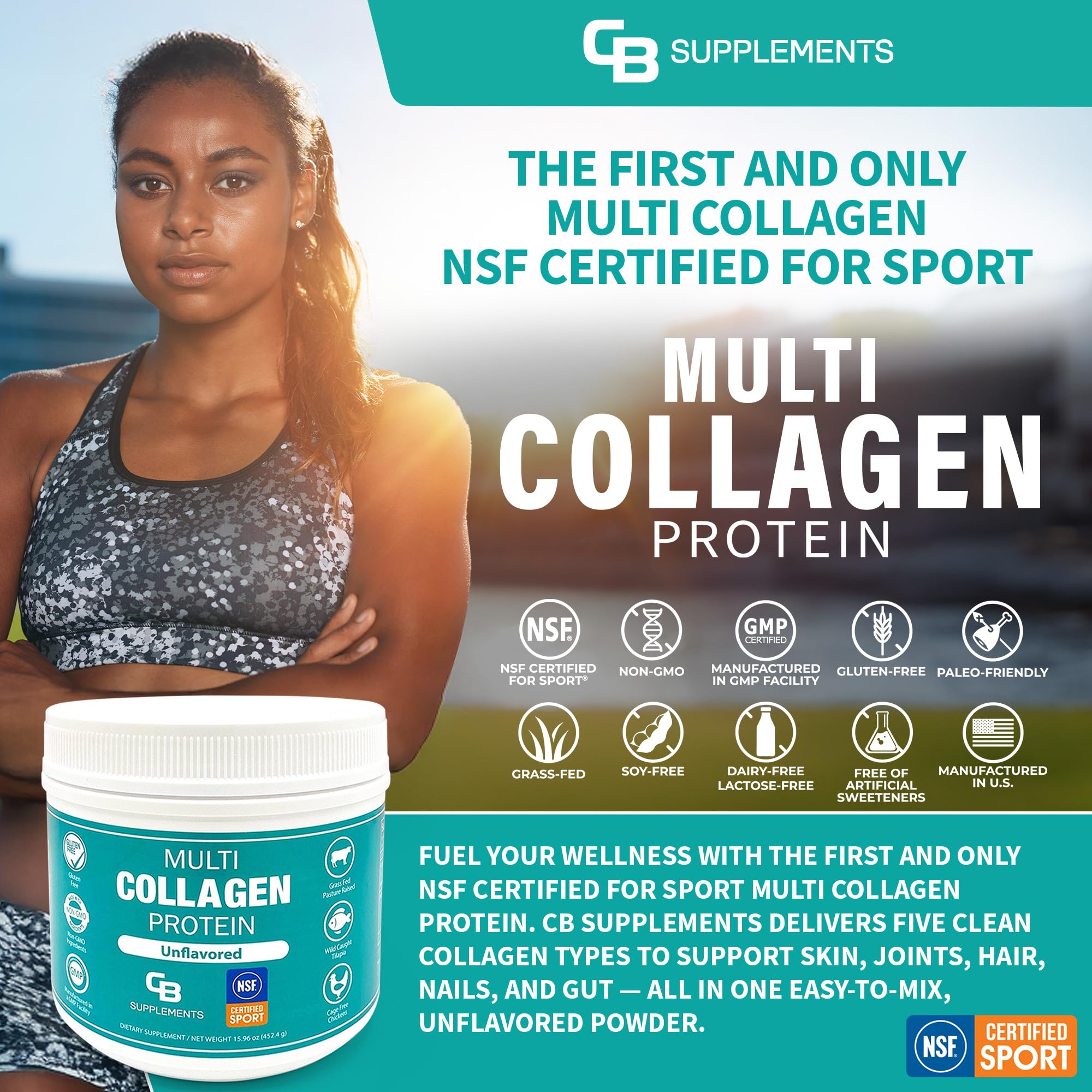CB Supplements textura del polvo hidrolizado, fácil disolución y mezcla