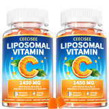 Ceecisee frontal del envase con gomitas naranja y beneficios claros