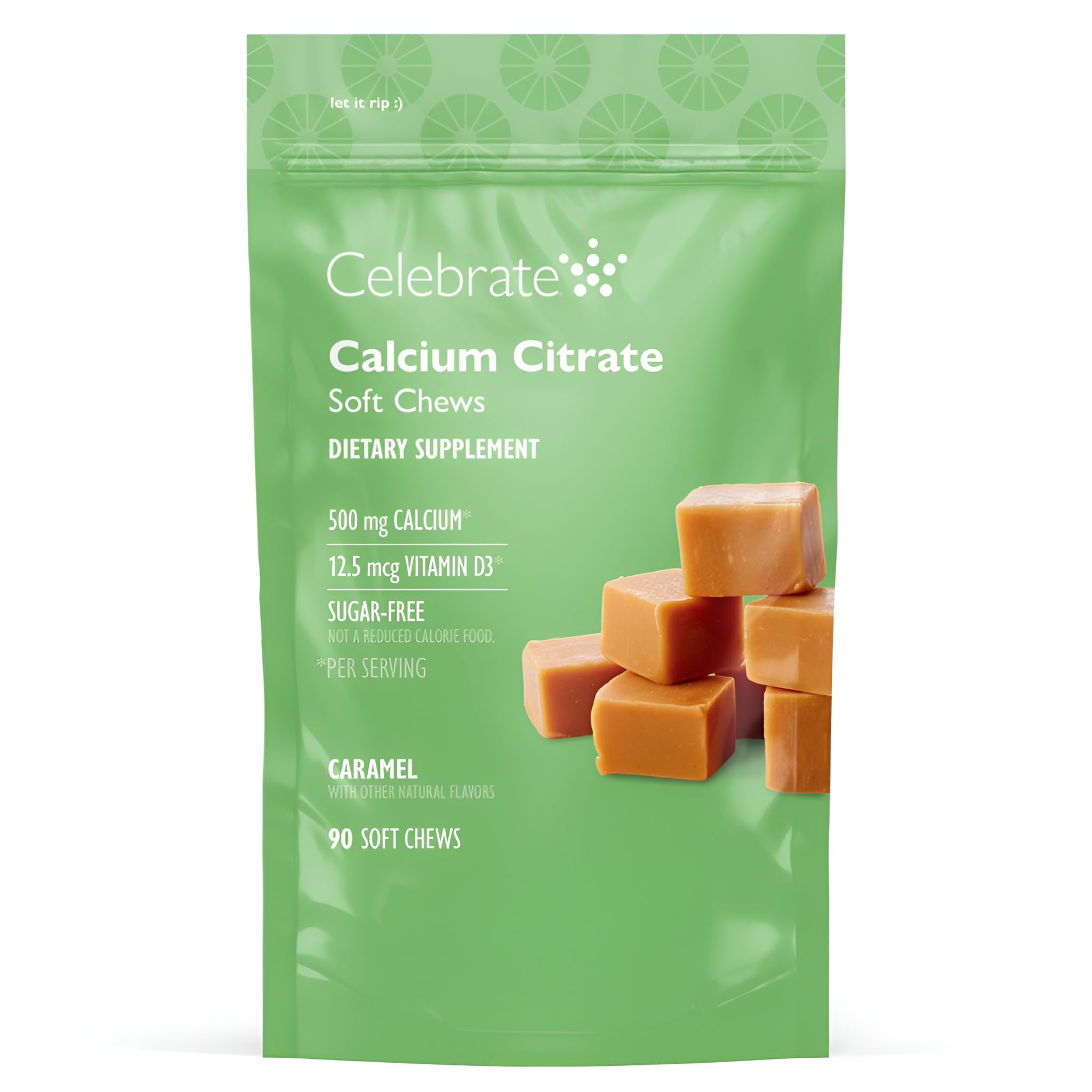 Celebrate Bariatric envase frontal mostrando 90 masticables y beneficio de conveniencia