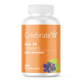 Celebrate Vitamins envase frontal del suplemento de hierro, visual claro del producto