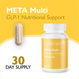 Celebrate Bariatric Supplements cápsula en primer plano mostrando textura fácil de tragar