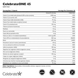 Celebrate Bariatric Supplements frasco abierto con cápsulas para dosis diaria simple