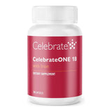 CelebrateONE envase frontal que muestra la etiqueta y beneficios clave