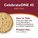 Celebrate Bariatric Supplements persona masticando CelebrateONE 45, formato cómodo para rutina diaria