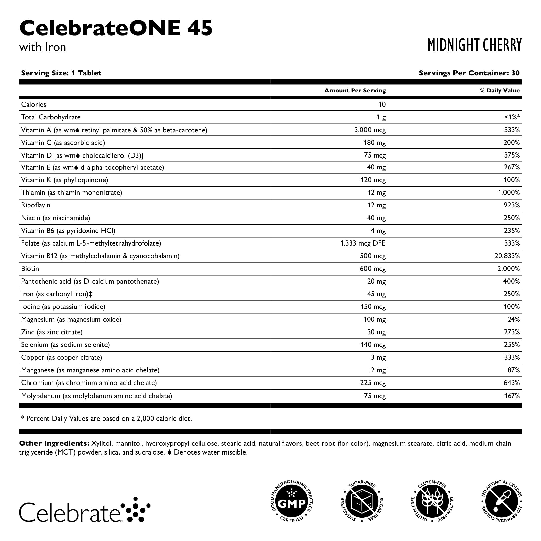 CelebrateONE 45 masticable con color cereza ilustrando sabor apetecible y mejor adherencia