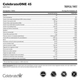 Celebrate Bariatric Supplements tableta con sabor tropical visible, invitando a una toma diaria agradable