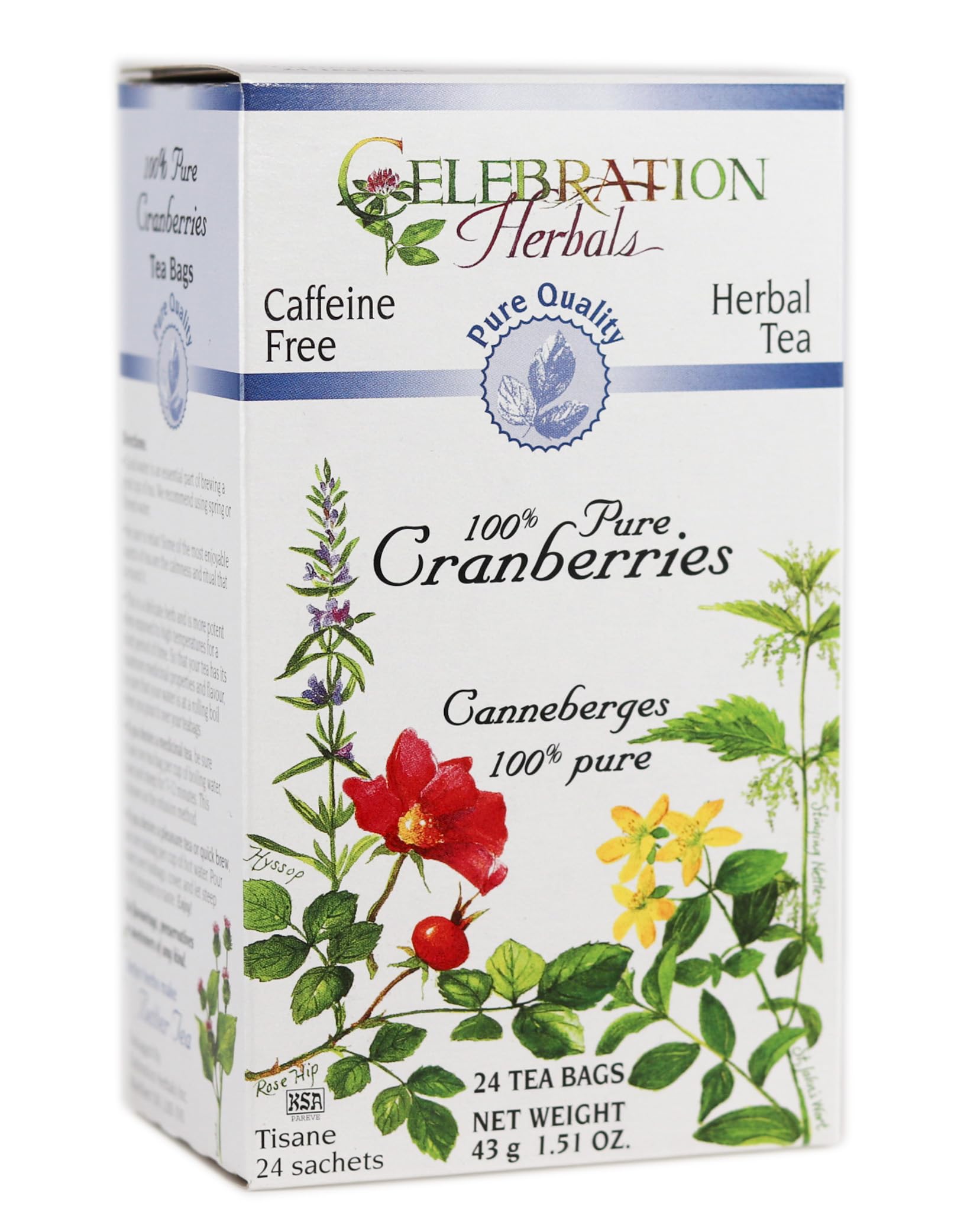 Celebration Herbals frente del empaque mostrando 24 bolsitas y presentación práctica