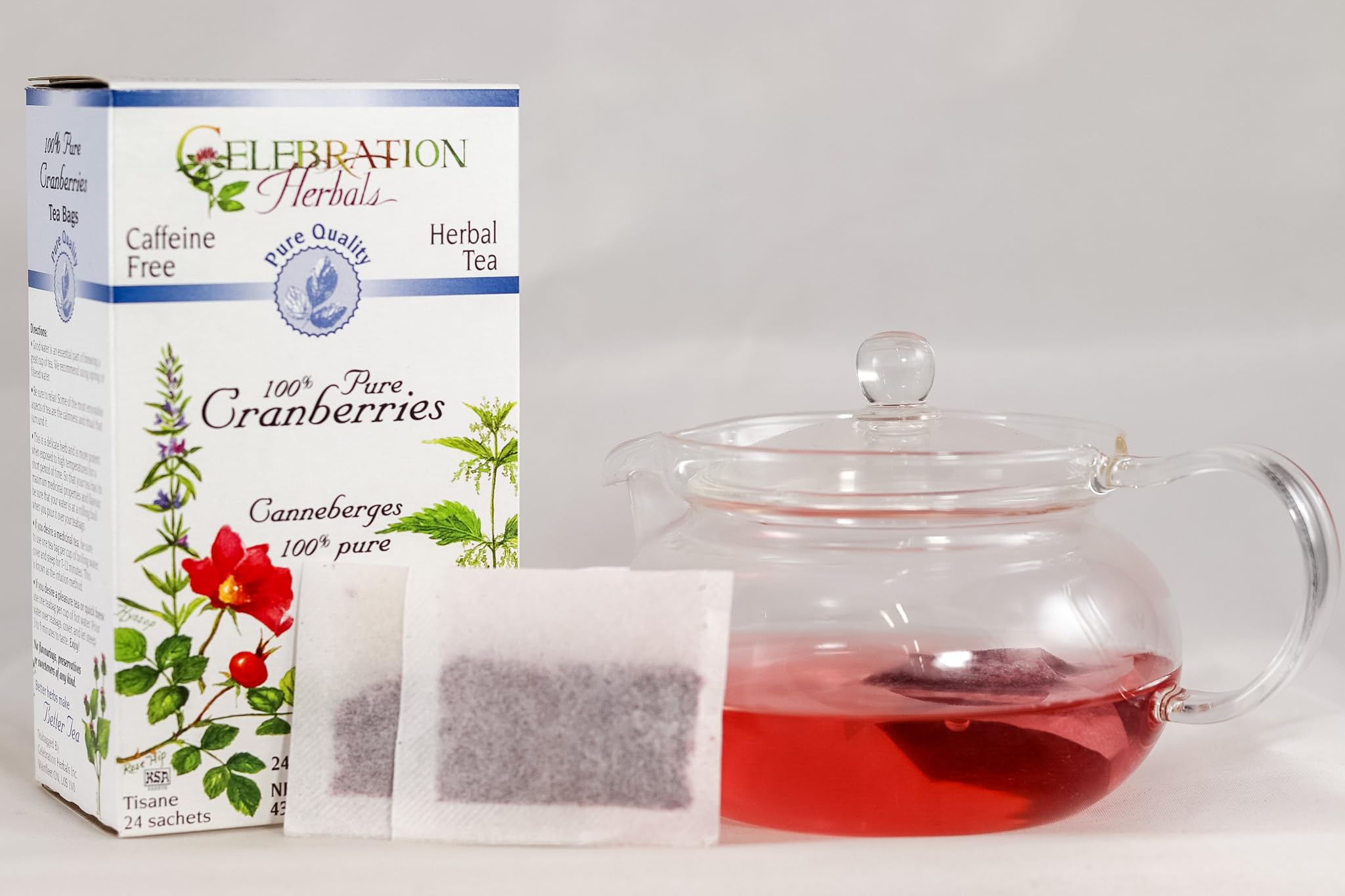 Celebration Herbals textura del contenido mostrando fragmentos del arándano y aroma natural