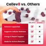 Cellev8 panel nutricional y lista de ingredientes visibles
